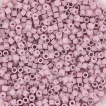 Lilla glasperler, miyuki delica beads, opaque matte dusty orchid Krea