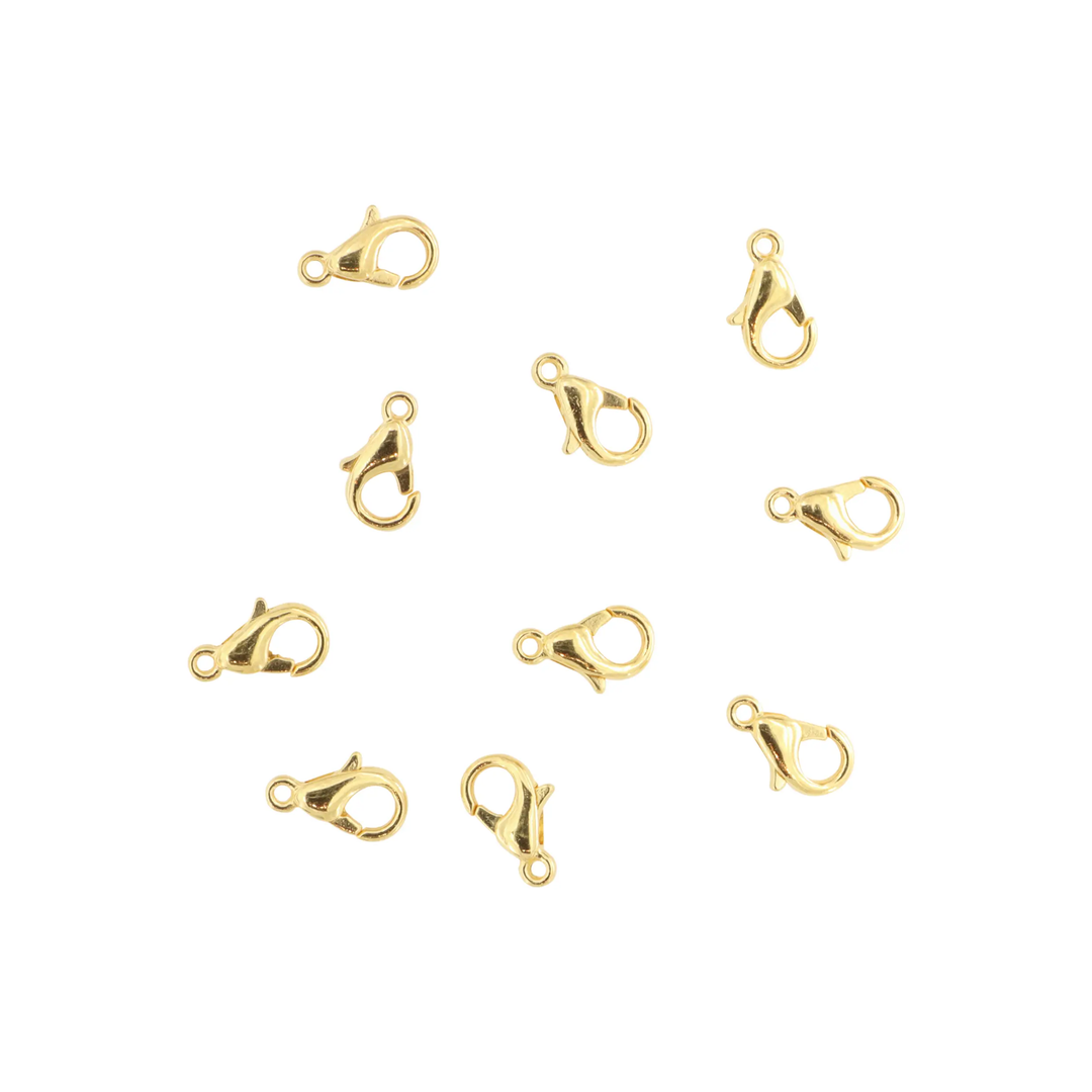 Karabin lås i forgyldt zamak med - 6x12 mm Greece