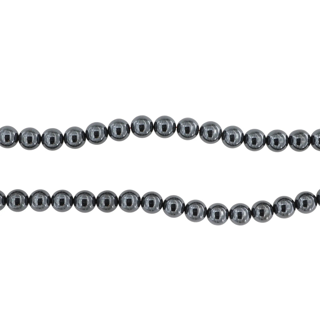 Smykkestensperler, string, hæmatit rund, 39 cm/9 mm, storkøb BOC