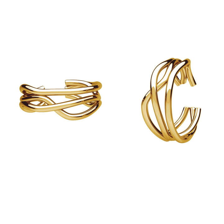 Find Øreringe, earcuff, sterlingsølv og forgyldt sølv 4x12 mm hos Beadhouse til altid hurtig levering