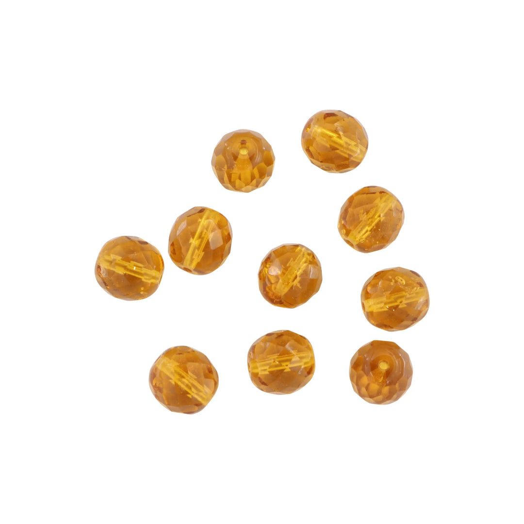 Krystalperler, preciosa beads, rund facetteret, glas, 11 mm - flere farver Preciosa