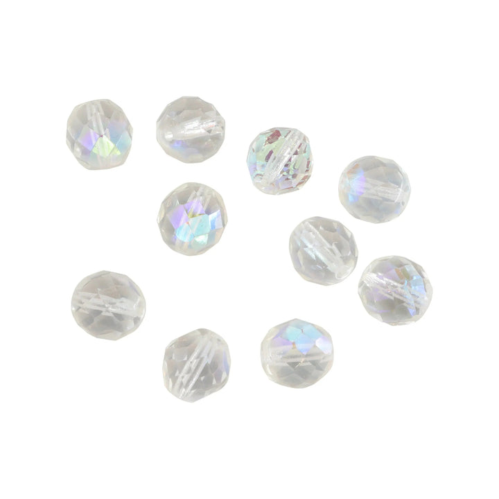 Krystalperler, preciosa beads, rund facetteret, glas, 12 mm - flere farver Preciosa