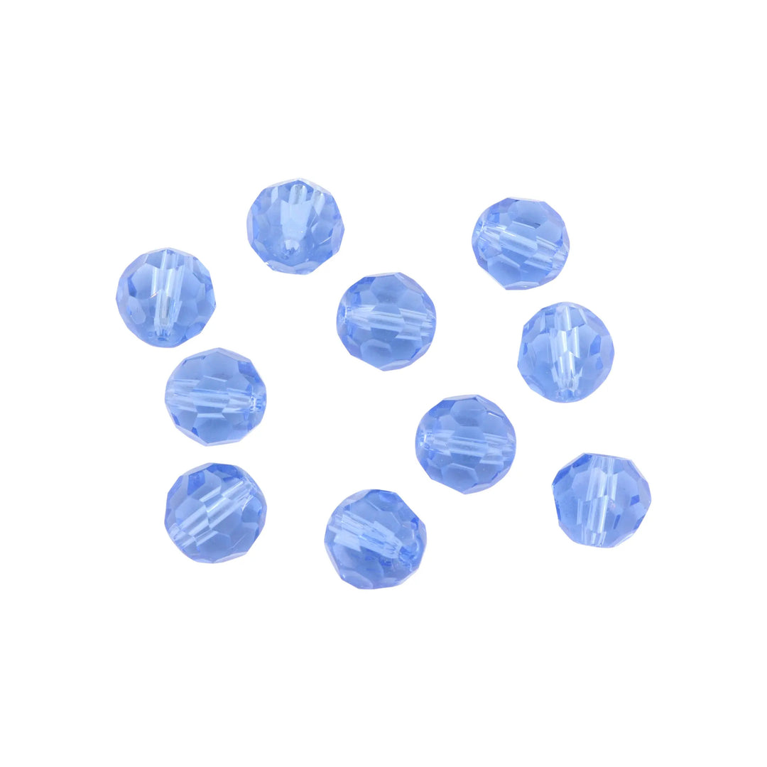 Krystalperler, preciosa beads, rund facetteret, glas, 12 mm - flere farver Preciosa