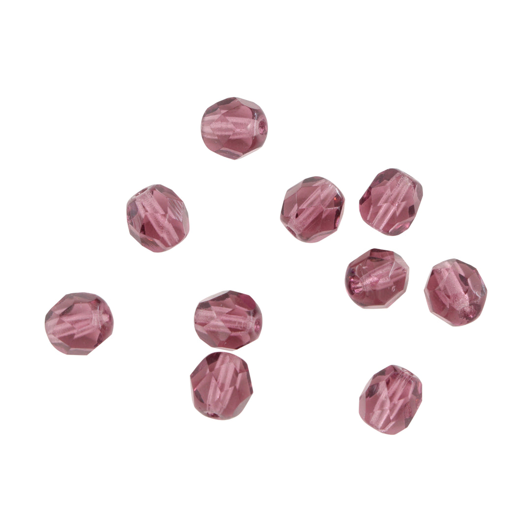 Find Krystalperler, preciosa beads, rund facetteret, glas, 7 mm - flere farver hos Beadhouse of Copenhagen i dag, med en altid hurtig levering!