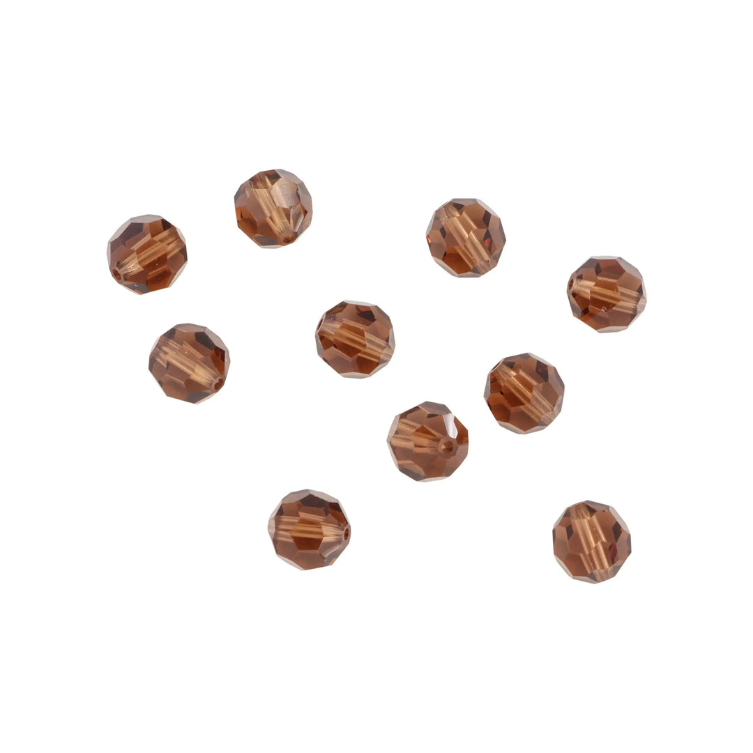 Krystalperler, preciosa beads, rund facetteret, glas, 8 mm - flere farver Preciosa