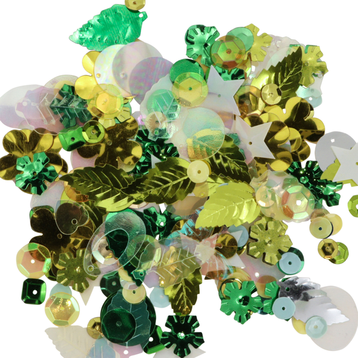 Palietter, blandede pailletter, 10-40g, flere varianter Beadhouse of Copenhagen