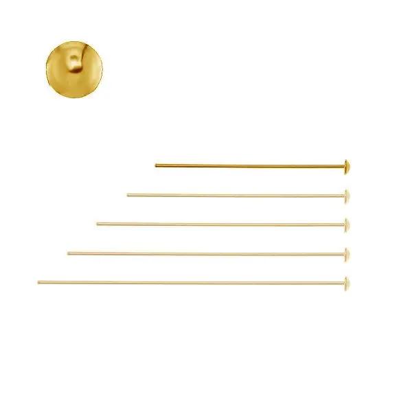 Perlestav i sterlingsølv forgyldt med 3 mm plade, 50x0,8 mm Silveks