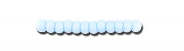 Blå glasperler, preciosa, light blue dyed chalkwhite, storkøb Preciosa
