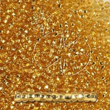 Brune glasperler,  preciosa, silverlined topaz Preciosa