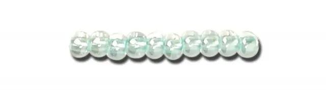 Blå glasperler, preciosa, colour lined turquoise shiny crystal, storkøb Preciosa