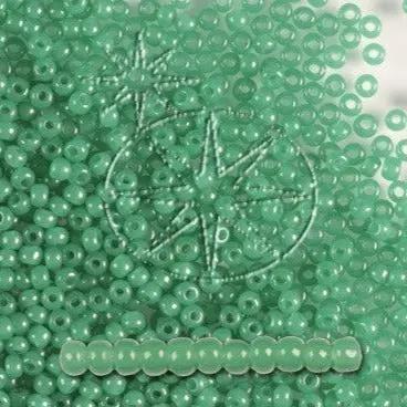 Grønne glasperler, preciosa, alabaster green, storkøb Preciosa