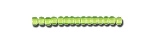 Grønne glasperler, preciosa, whitelined transparent green, storkøb Preciosa
