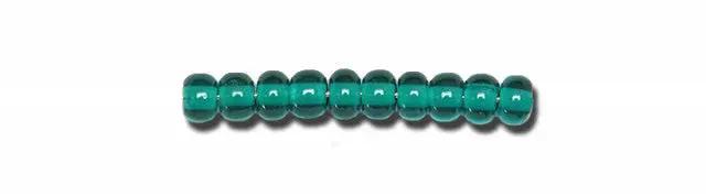 Grønne glasperler, preciosa, whitelined transparent teal green, storkøb Preciosa