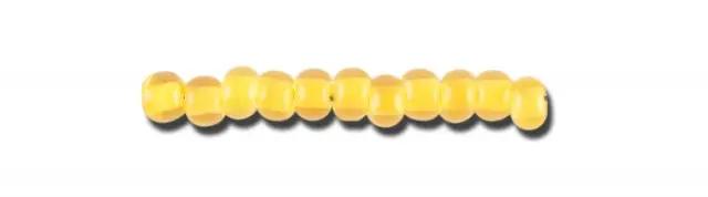 Gule glasperler, preciosa, colour lined yellow transparent crystal, storkøb Preciosa