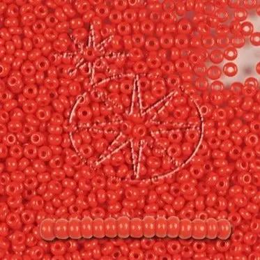 Røde glasperler, preciosa, opaque red coral, storkøb Preciosa