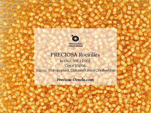 Orange glasperler, preciosa, whitelined light topaz, storkøb Preciosa