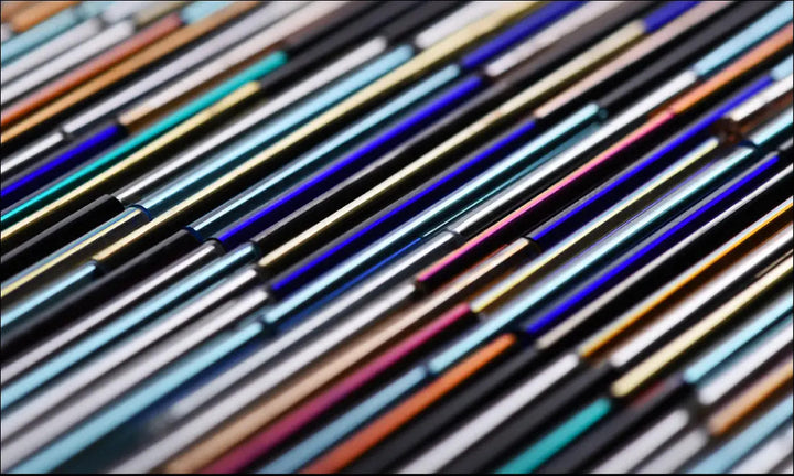 Blå glasperler, preciosa sapphire silver lined tubes, 50 x 3 mm Preciosa