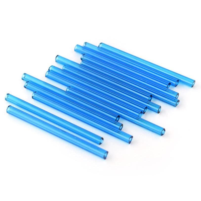 Find Blå glasperler, preciosa light aquamarine tubes, 50 x 3 mm storkøb hos Beadhouse of Copenhagen i dag, med en altid hurtig levering!