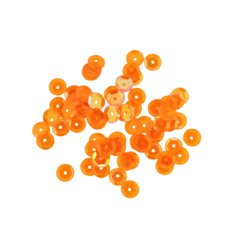 Pailletter, runde, 4-7mm, med regnbueskær, 10-40g, flere varianter