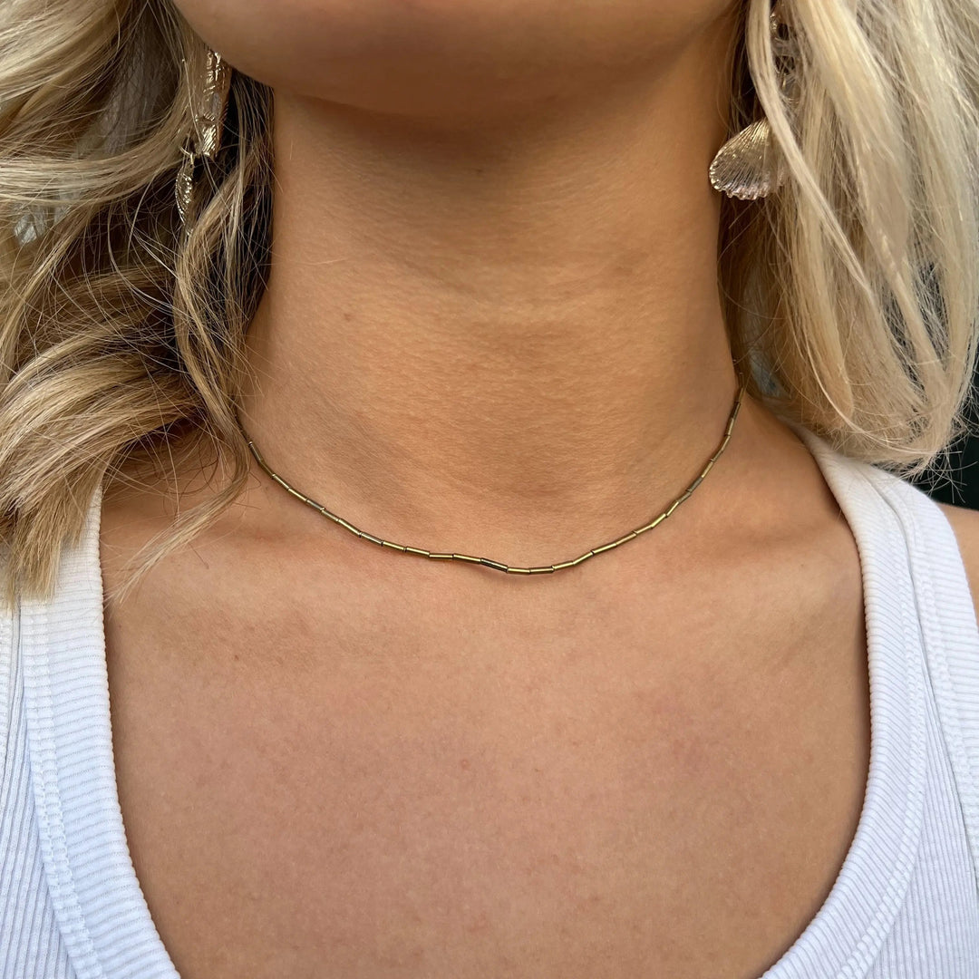 Halskæde, rørperler, plastik, flere varianter, 40cm Beadhouse of Copenhagen