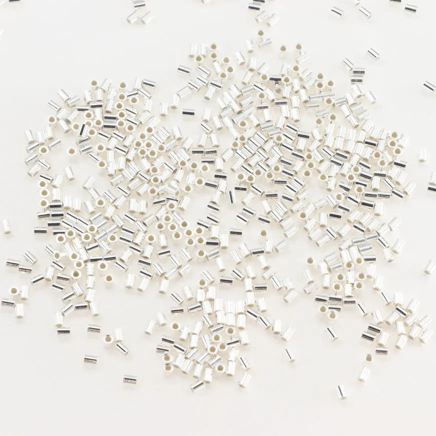 Wireklemme perler i sterlingsølv, rør 1,5 x 2 mm storkøb Silveks