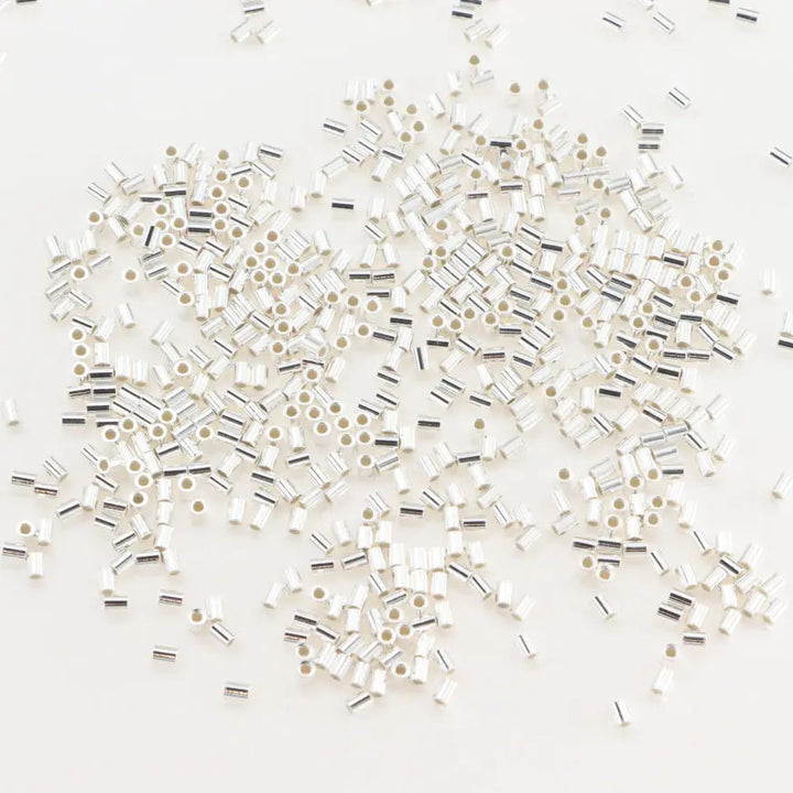 Wireklemme perler i sterlingsølv, rør 1,5 x 2 mm storkøb Silveks