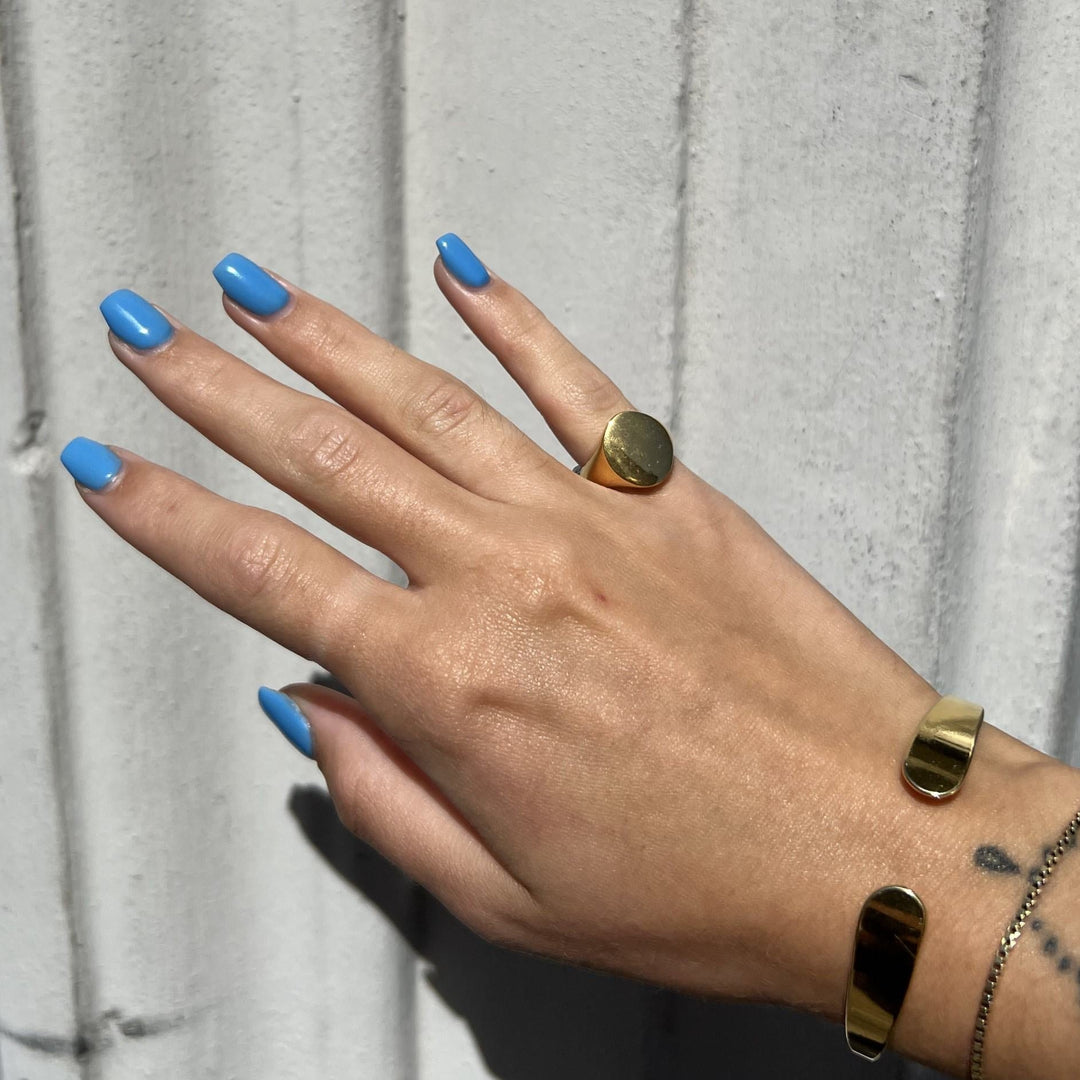 Find Fingerring, spids oval signet ring, forgyldt sterlingsølv hos Beadhouse of Copenhagen i dag, med en altid hurtig levering!