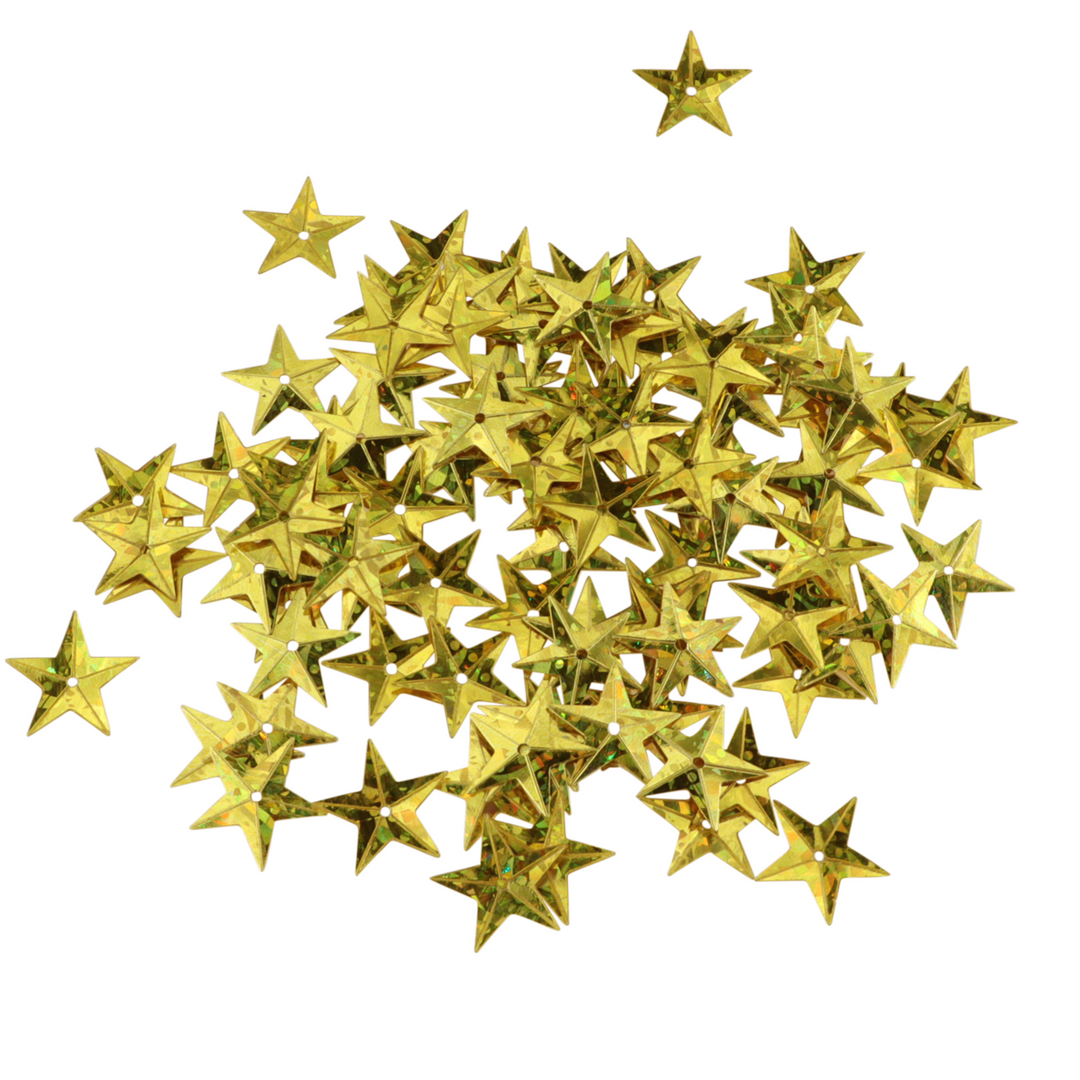 Palietter, stjerner, med regnbueskær, flere varianter, 14-17,5mm, 10-40g Beadhouse of Copenhagen