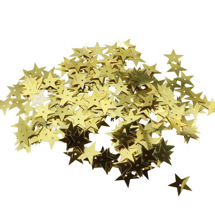 Pailletter, stjerner, uden regnbueskær, flere varianter, 14-17,5mm, 10-40g