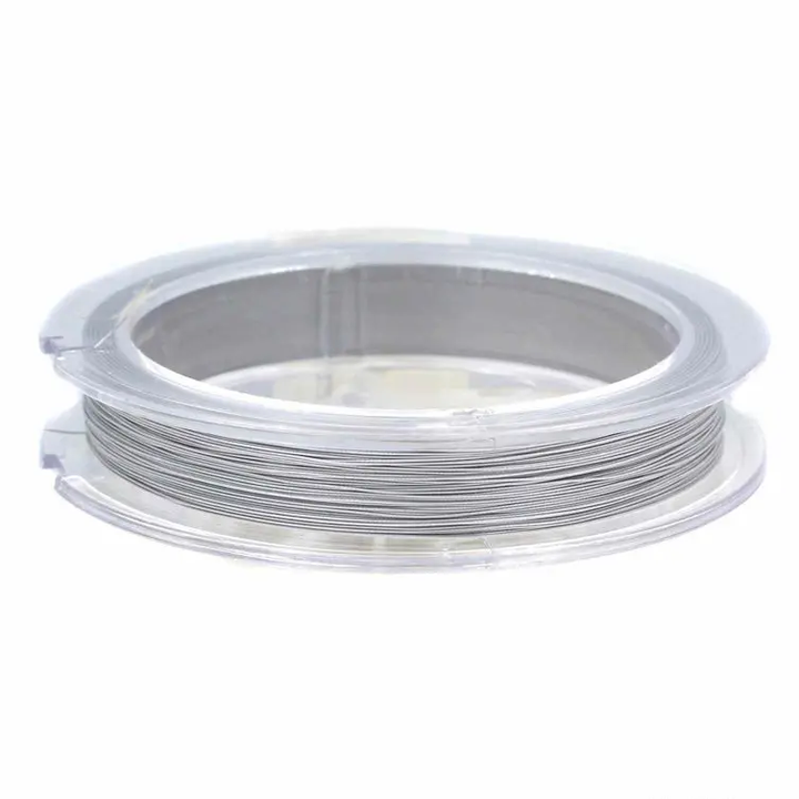 Tigerwire, japansk lys sølv, stål, 0,32 mm Tax