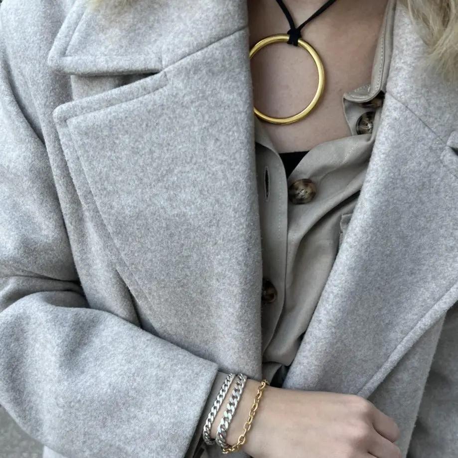 Armbånd i anker facet i forgyldt aluminium Beadhouse of Copenhagen