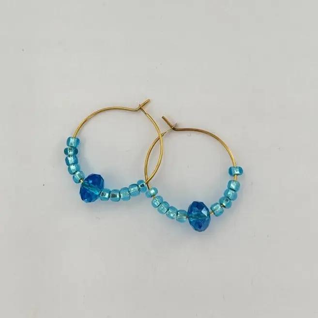 Monterings creoler i sterlingsølv forgyldt, 22 mm 0,8 mm Silveks