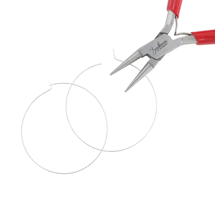 Diy kit, øreringe kit med perlemix og kæde, forsølvet messing Beadhouse of Copenhagen