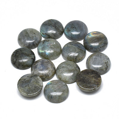 Cabochon, labradorit, rund, 4-7mm, 1-10stk