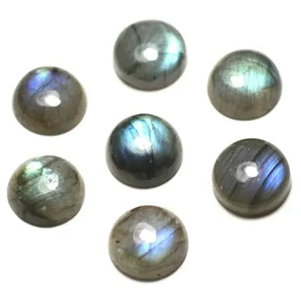 Cabochon, labradorit, rund, 4-7mm, 1-10stk