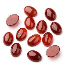 Cabochon, karneol, oval, 6-14mm, 1-10stk