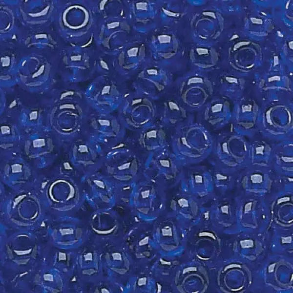 Blå glasperler, preciosa, natural transparent very dark sapphire Preciosa