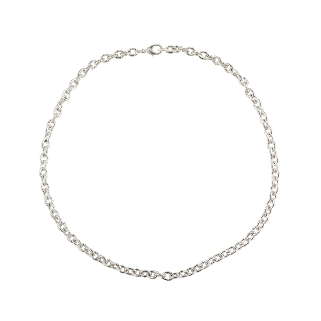 Halskæde, chunky rund anker kæde, forgyldt og forsølvet messing, 47cm Beadhouse of Copenhagen