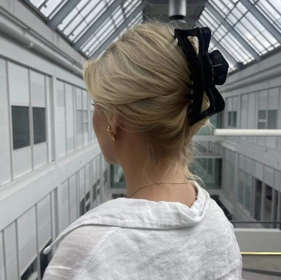 Hårklemme,stor sort Beadhouse of Copenhagen