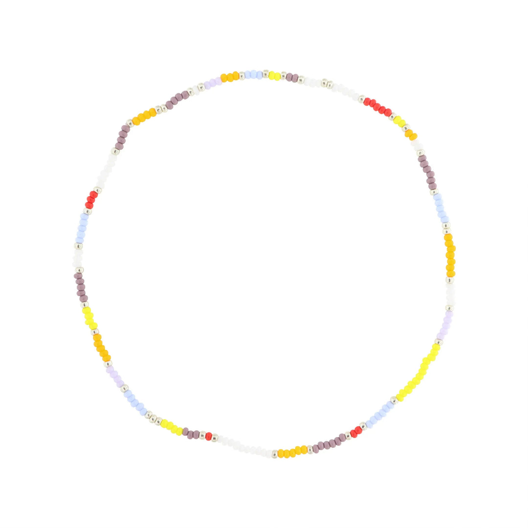 Diy kit, glasperler str. 8/0, guld, med opaque perler der holder farven Beadhouse of Copenhagen