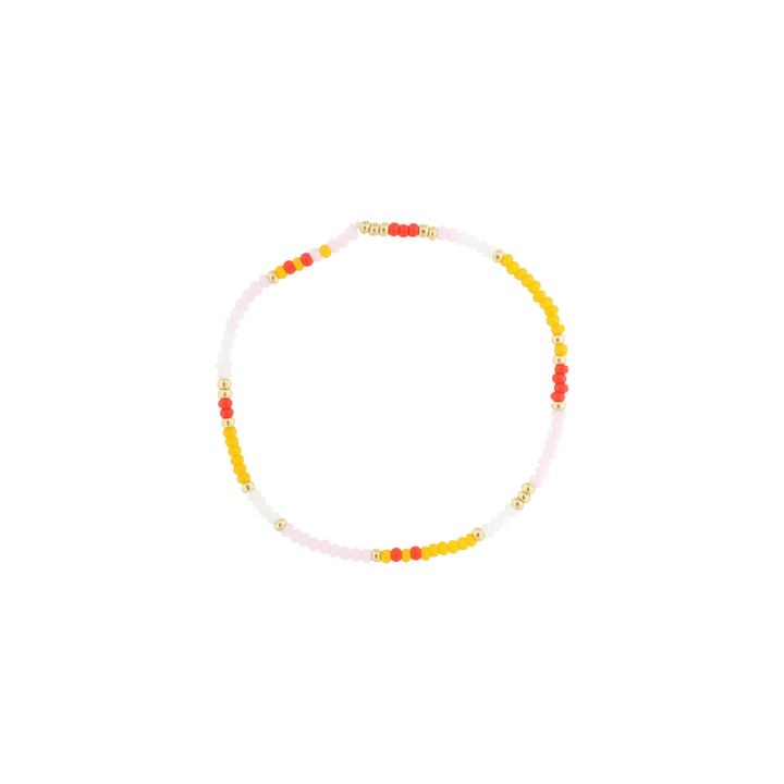 Diy kit, glasperler str. 10/0, guld, med perler der holder farven Beadhouse of Copenhagen