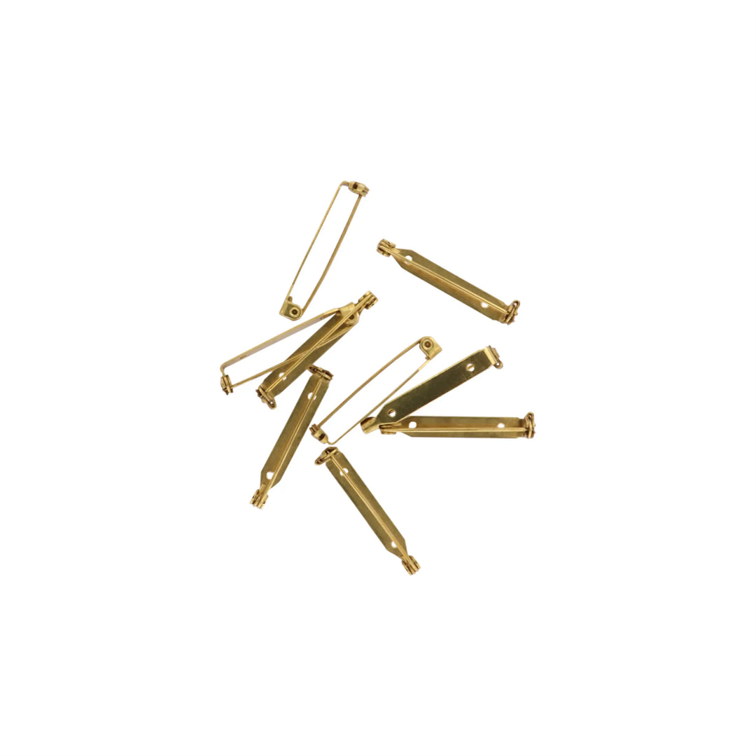 Brochenål, flade, 5x25mm, messing 1-100stk 