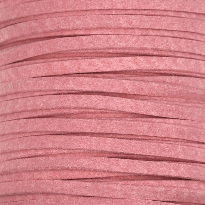 Snor, lyserød, ruskind, 3 mm x 1,5 m Tax