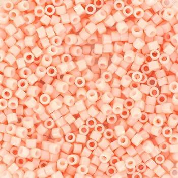 Lyserøde glasperler, miyuki delica beads, opaque light salmon Krea