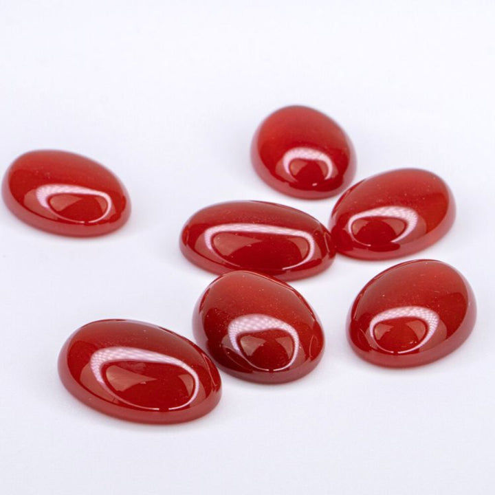 Cabochon, karneol, oval, 6-14mm, 1-10stk