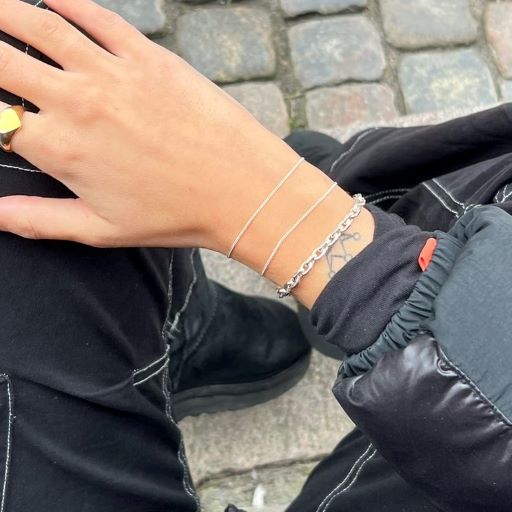 Find Armbånd, panser facet kæde, sterlingsølv, 16-18 cm/1,2 mm hos Beadhouse of Copenhagen i dag, med en altid hurtig levering!