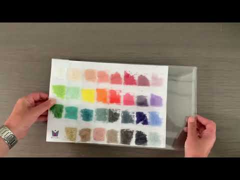 Miyuki set, kit med seed bead pärlor, pärlmatta och guider, 31 färger