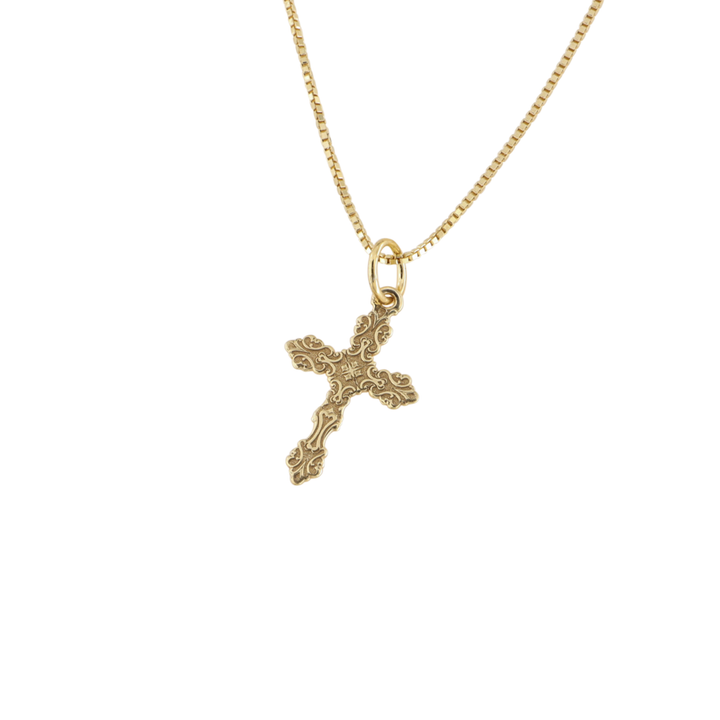 Find Vedhæng, indgraveret kors med øsken, 12x22mm, forgyldt sterlingsølv hos Beadhouse of Copenhagen i dag, med en altid hurtig levering!