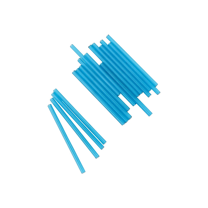 Blå glasperler, preciosa aquamarine tubes, 40 x 3 mm storkøb Preciosa