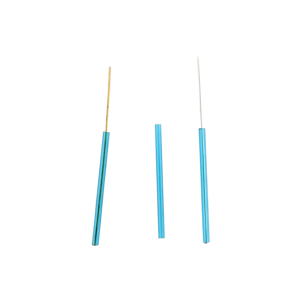 Blå glasperler, preciosa aquamarine tubes, 50 x 3 mm storkøb Preciosa